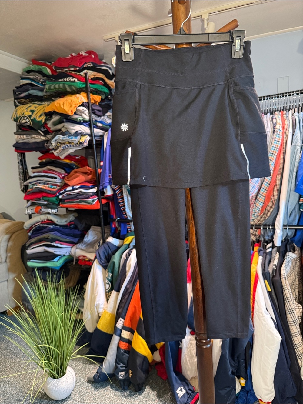 Athleta Black Skirted Active Leggings
